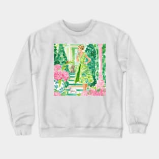 The attentive gardeners, whimsical art Crewneck Sweatshirt